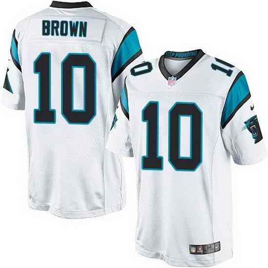 Nike Panthers #10 Philly Brown White Team Color Mens Stitched NFL Elite Jersey